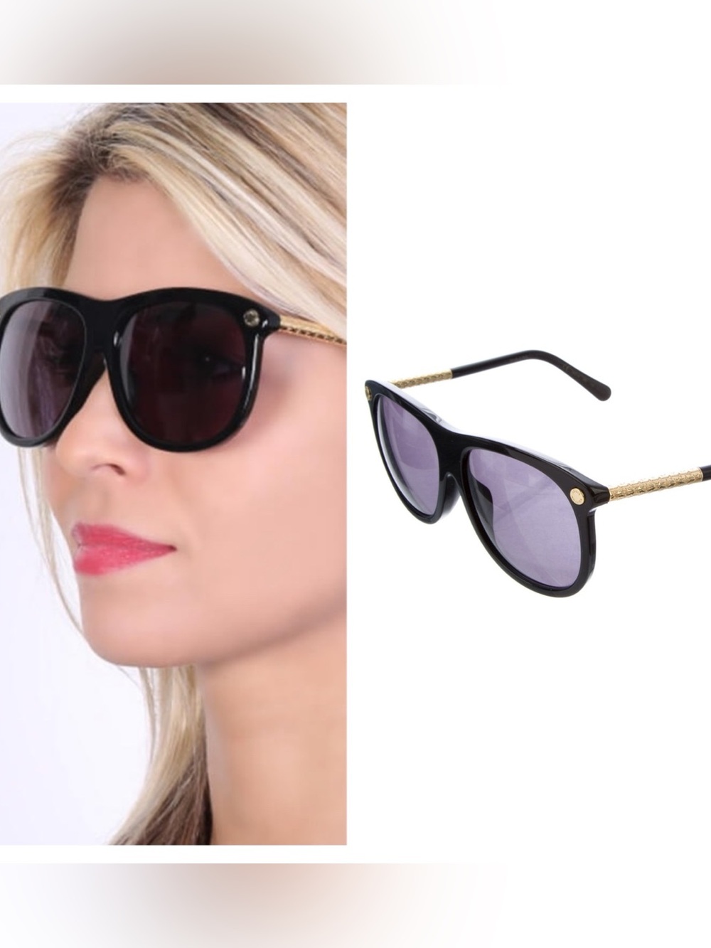 LOUIS VUITTON Black Acetate Frame Vertigo Sunglasses